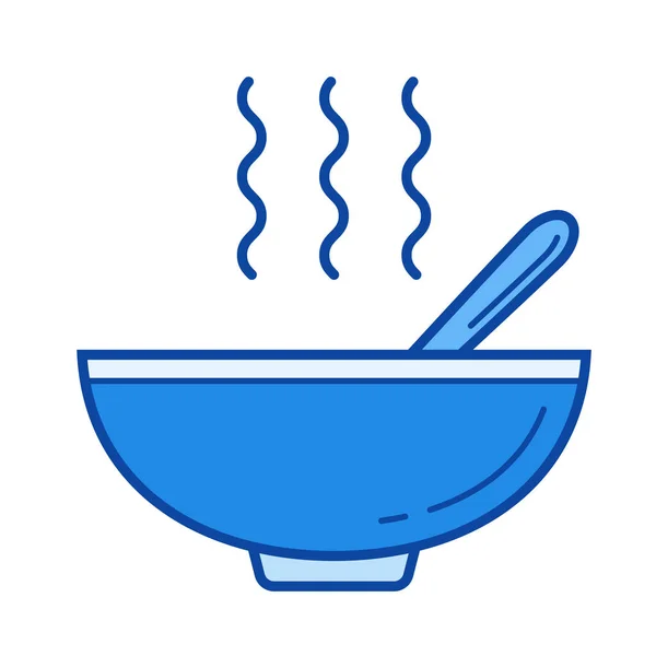 Icône de ligne de soupe Miso . — Image vectorielle