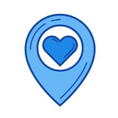 Çok güzel bir yer satırı simgesi.