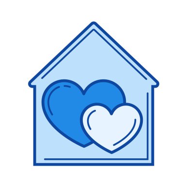 Tatlı ev satırı simgesi.