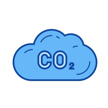 CO2 emisyon satırı simgesi.