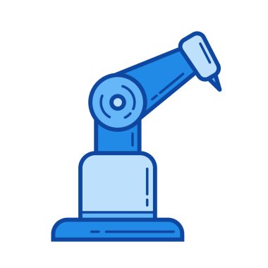 Endüstriyel robot satırı simgesi.