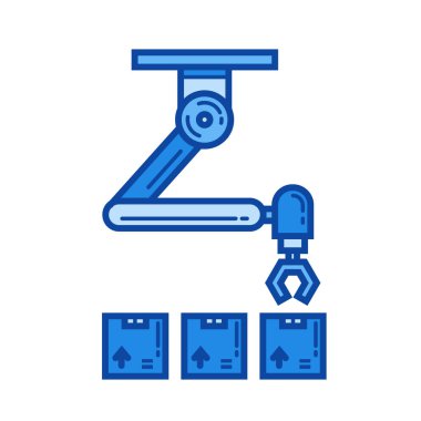 Ambar robot satırı simgesi.