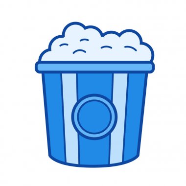 Patlamış mısır çizgisi simgesi.