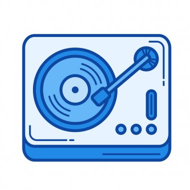 Vinil plak çalar satırı simgesi.