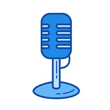 Klasik mikrofon hattı simgesi.