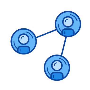 Sosyal ağ satırı simgesi.