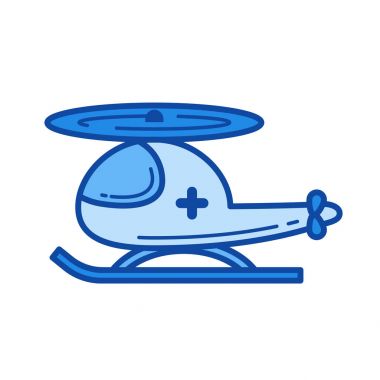 Kurtarma helikopteri satırı simgesi.
