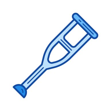 Koltuk değneği satırı simgesi.