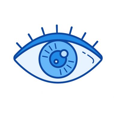 İnsan gözü satırı simgesi.