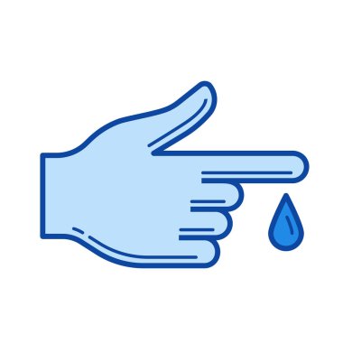 Kan testi satırı simgesi.