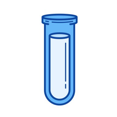 Laboratuvar örnek satırı simgesi.