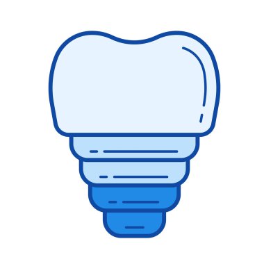 Dental implant satırı simgesi.