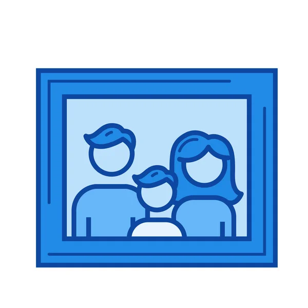 Family portrait line icon. — Stock Vector