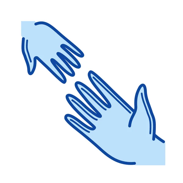 Helpende hand lijn pictogram. — Stockvector