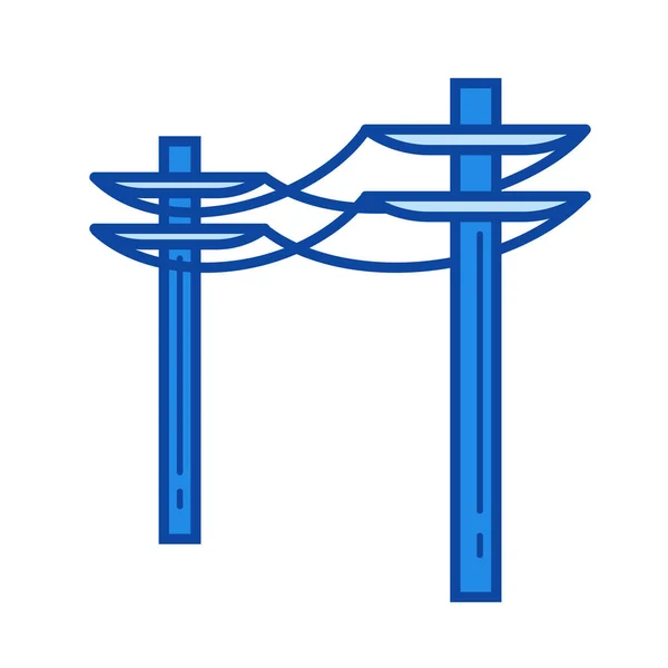 Power line ikonen. — Stock vektor