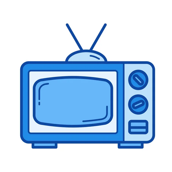 Retro TV line icon. — Stock Vector