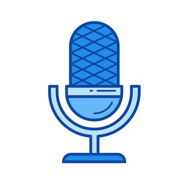 Record microphone line icon. — Stock Vector