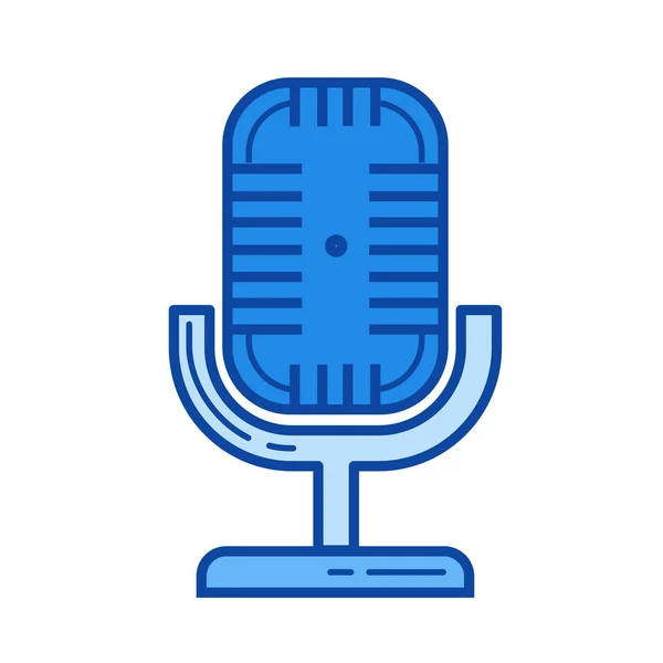 Studio microphone line icon. — Stock Vector