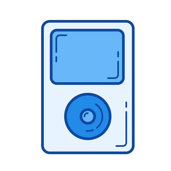 Portable player line icon. — Stock Vector