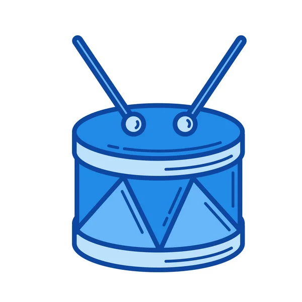 Snare tambor línea icono . — Archivo Imágenes Vectoriales