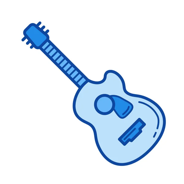 Jazz guitarra línea icono . — Vector de stock