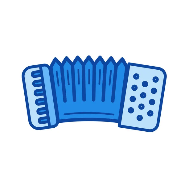 Accordeon lijn pictogram. — Stockvector