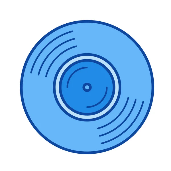 Ikona čáry vinylových disku. — Stockový vektor