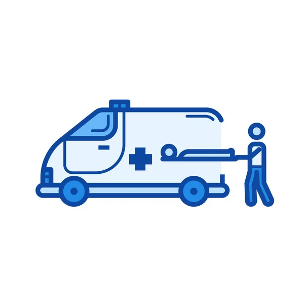 Icono de línea de ambulancia. — Vector de stock