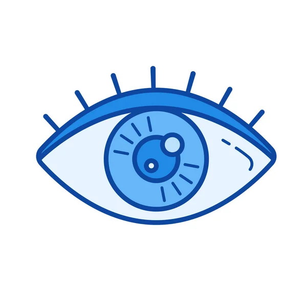 Human eye line icon. — Stock Vector