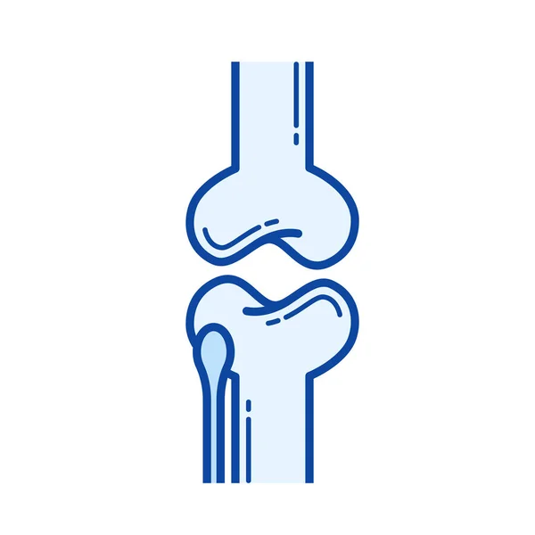 Knee joint line icon. — Stock Vector