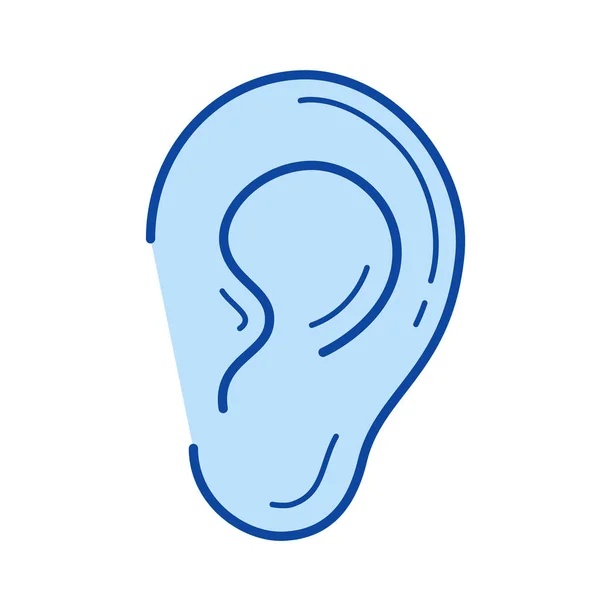 Icona della linea dell'orecchio . — Vettoriale Stock