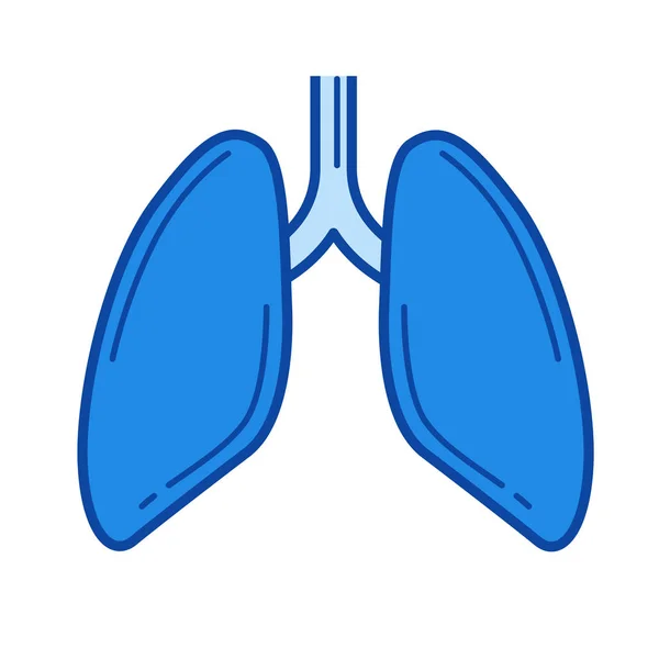 Значок "рядок" легені . — стоковий вектор