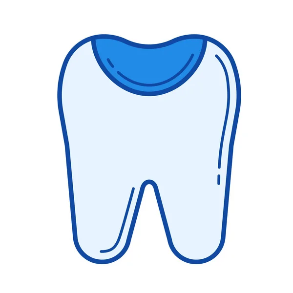 Tooth enamel line icon. — Stock Vector