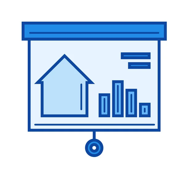 Real estate market line icon. — Stock Vector
