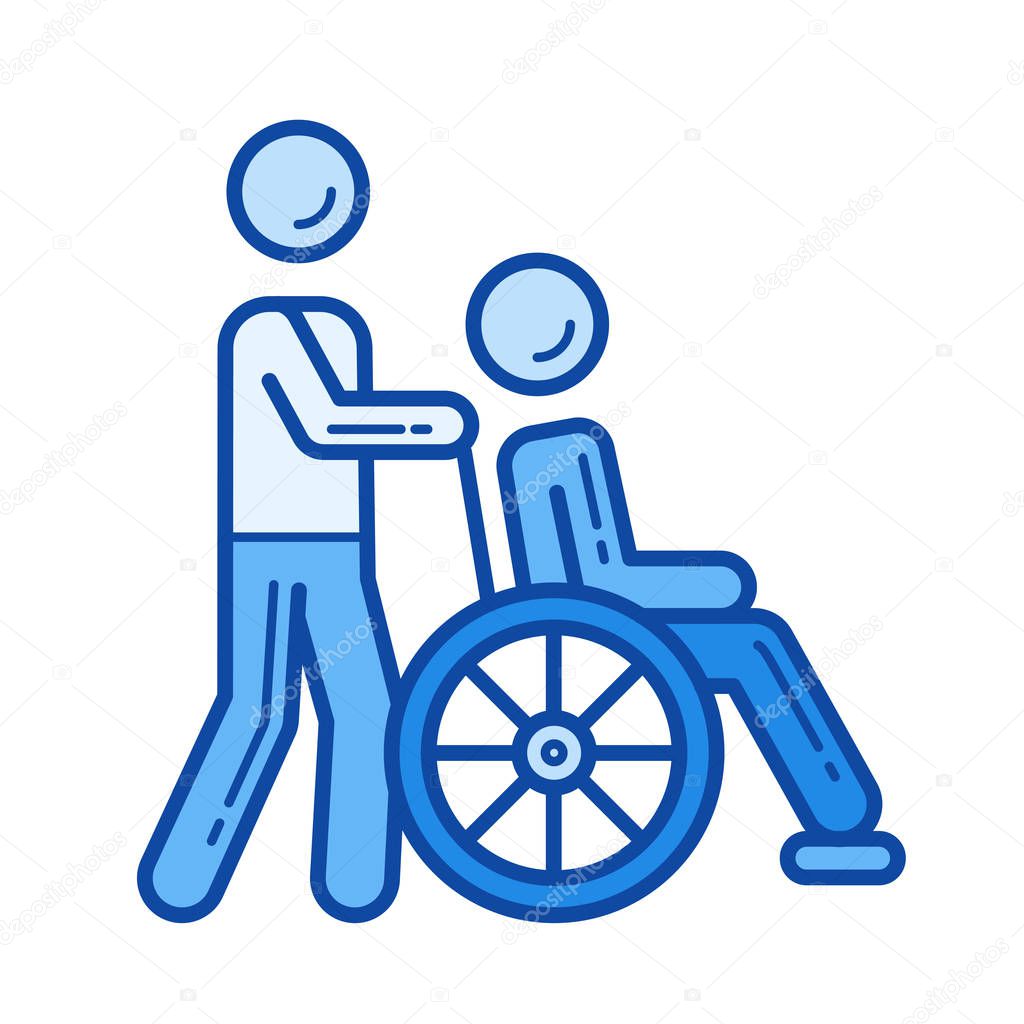 Disability line icon.