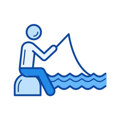 Balıkçılık satırı simgesi.