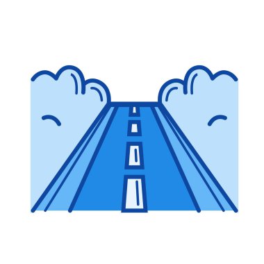 Yol çizgisi simgesi.