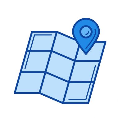 Rota planlama satırı simgesi.