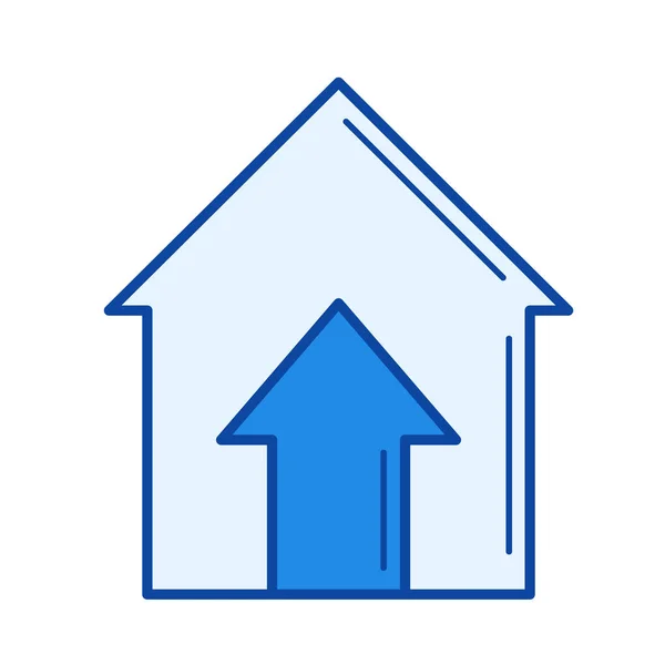 Real estate price line icon. — Stock Vector