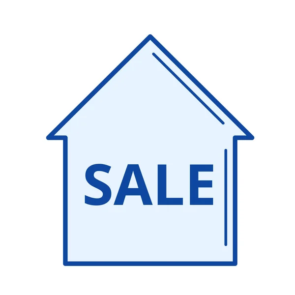 House for sale line icon. — Stock Vector