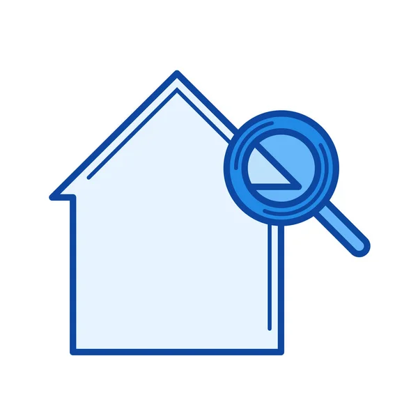 Haus zur Miete line icon. — Stockvektor