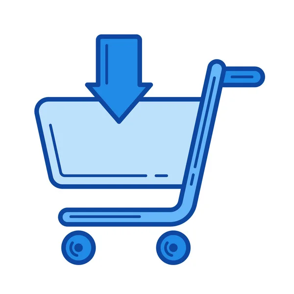 Add to shopping cart line icon. — Stock Vector