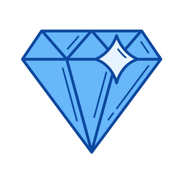 Diamantlinien-Symbol. — Stockvektor