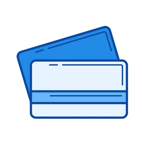 Credit cards line icon. — Stock Vector