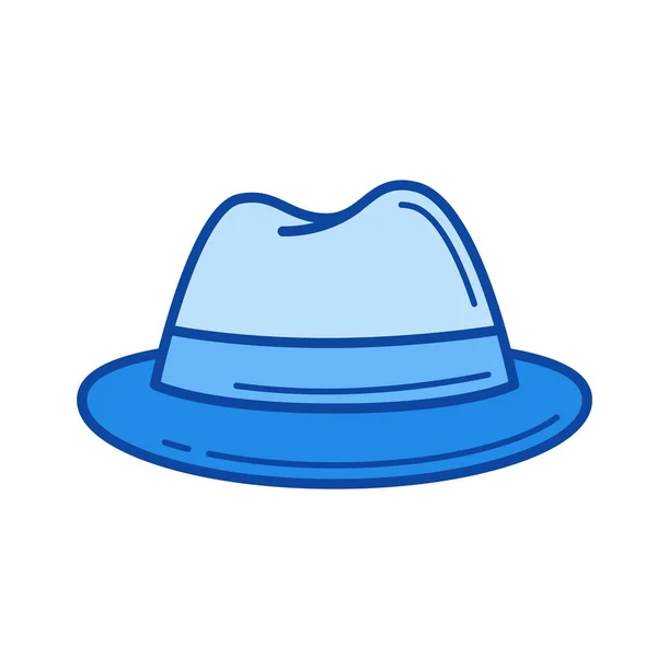 Fieltro sombrero línea icono . — Vector de stock