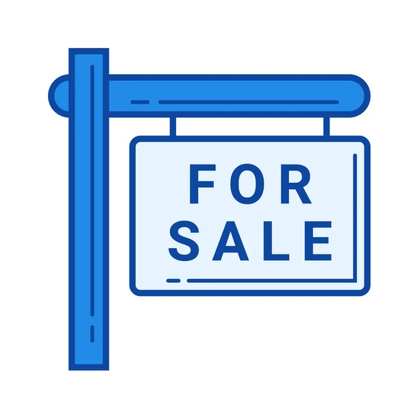 À vendre signe ligne icône . — Image vectorielle