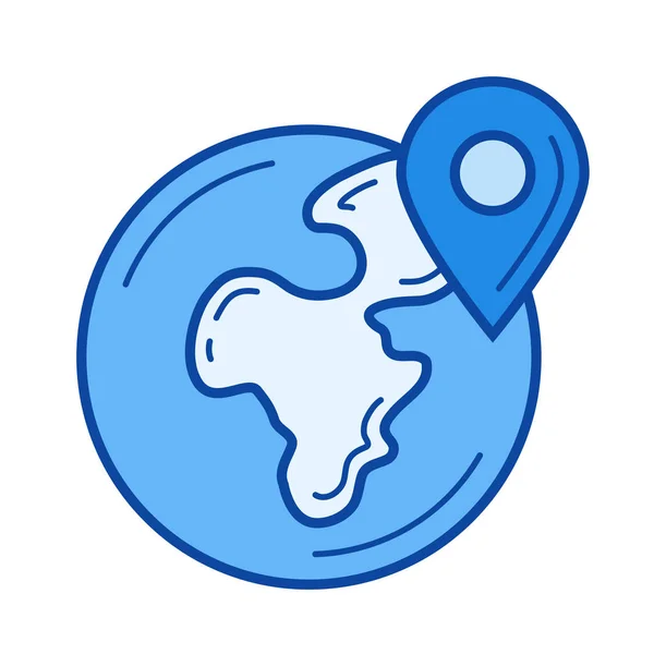 Geo location line icon. — Stock Vector