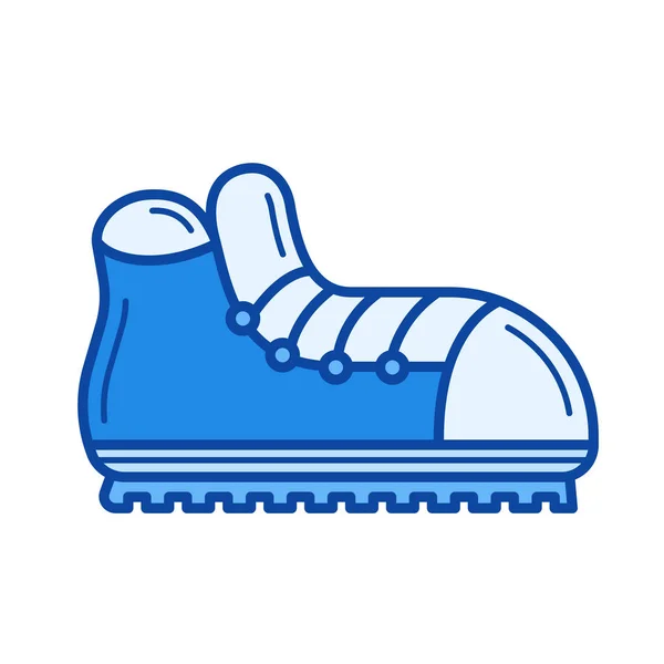 Botas de senderismo línea icono . — Vector de stock