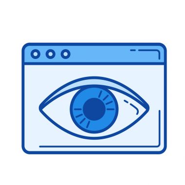 Veri vizualization satırı simgesi.