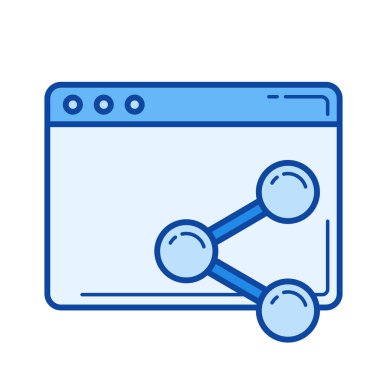 Paylaşım web sayfası satırı simgesi.